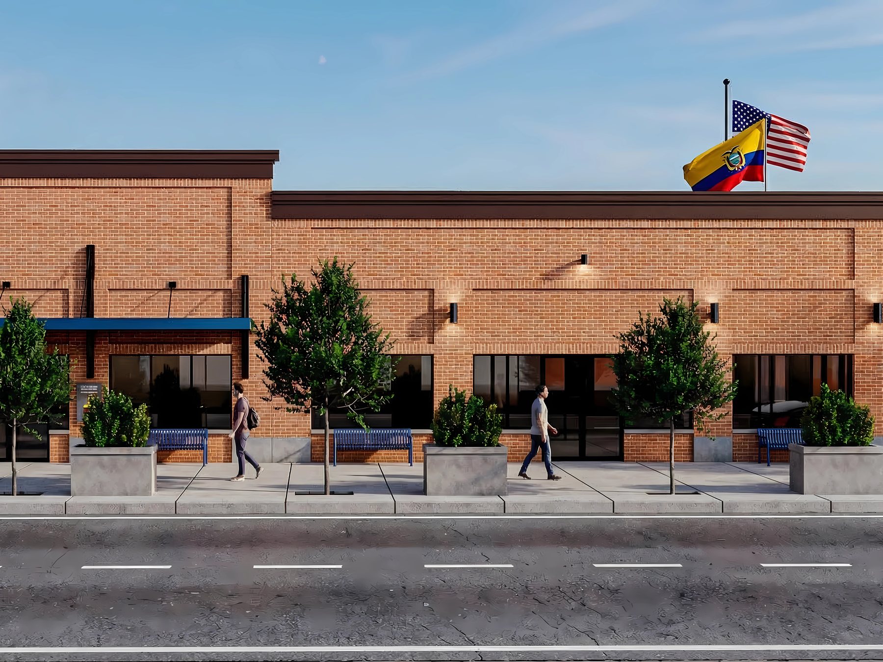 Rendering of the new Consulate General of Ecuador offices, Newark NJ
