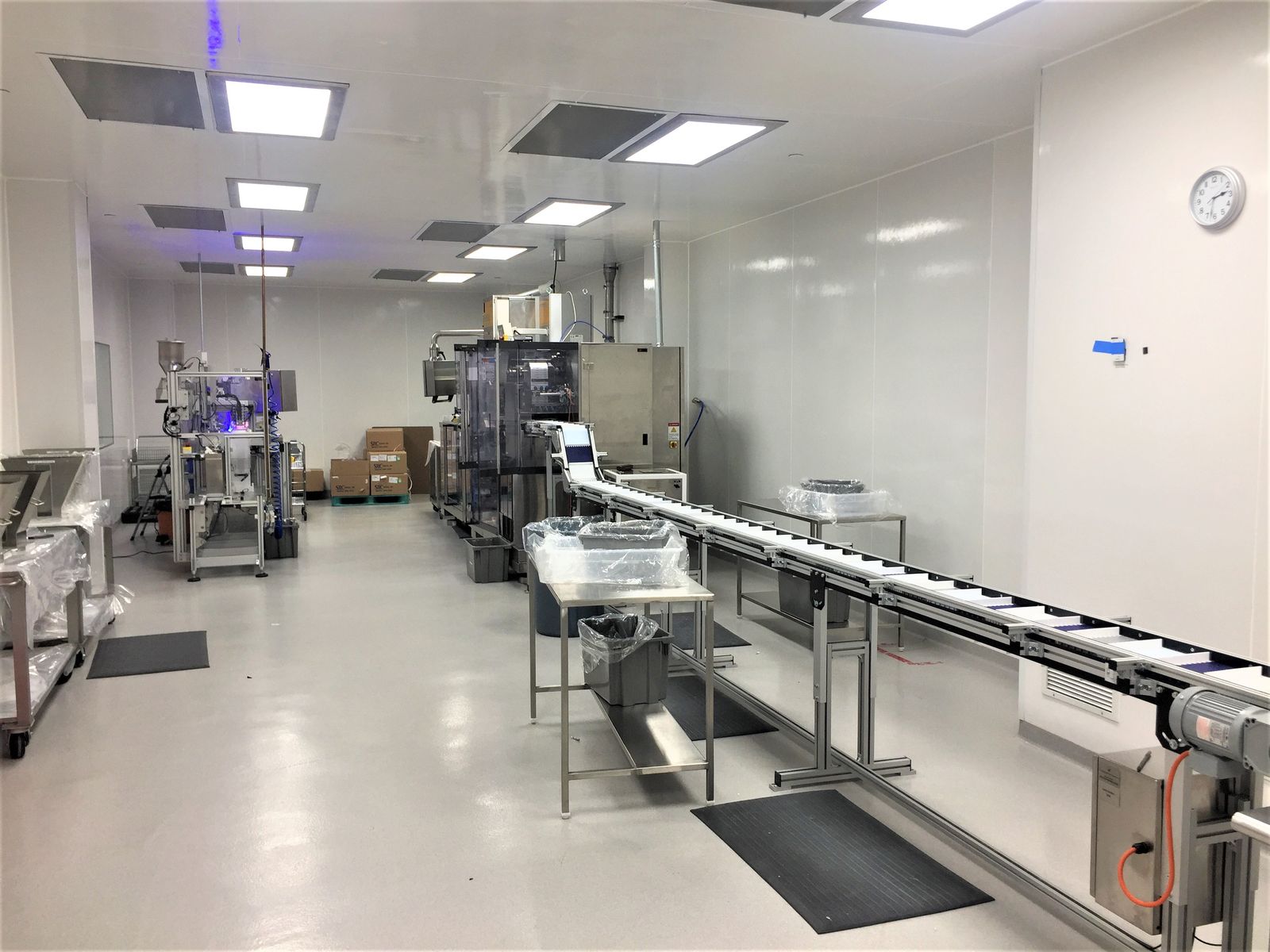 Packaging room inside the new hormonal manufacturing facility