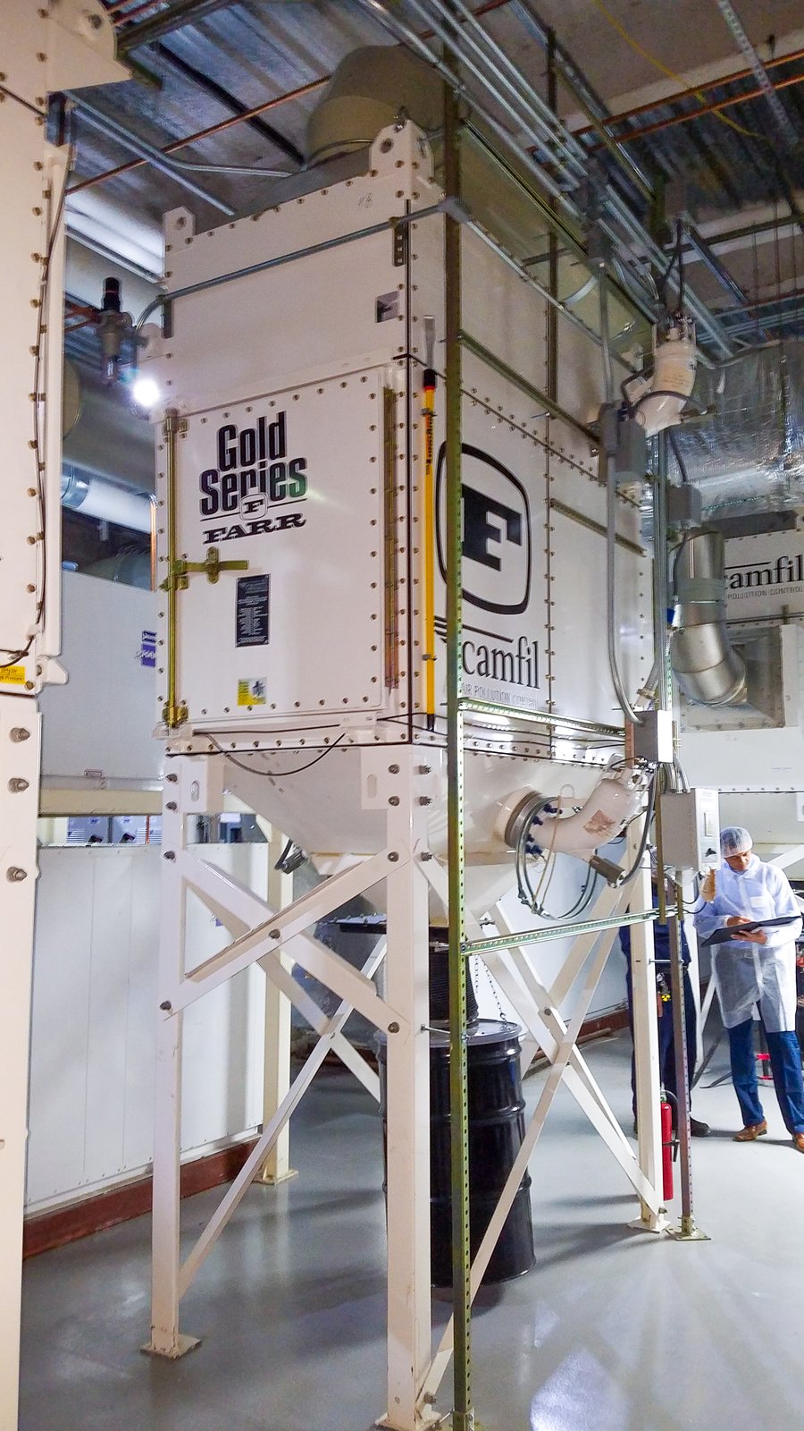 Dust collection equipment in a plant technical area